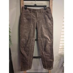 Anthropologie Pilcro The Wanderer Mid-Rise Relaxed Jeans Brown Corduroy Pants 28